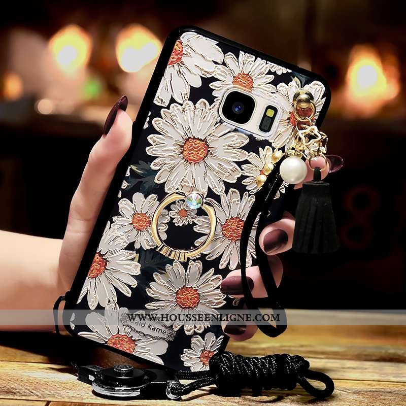 Coque Samsung Galaxy S6 Tendance Personnalité Noir Téléphone Portable Étoile