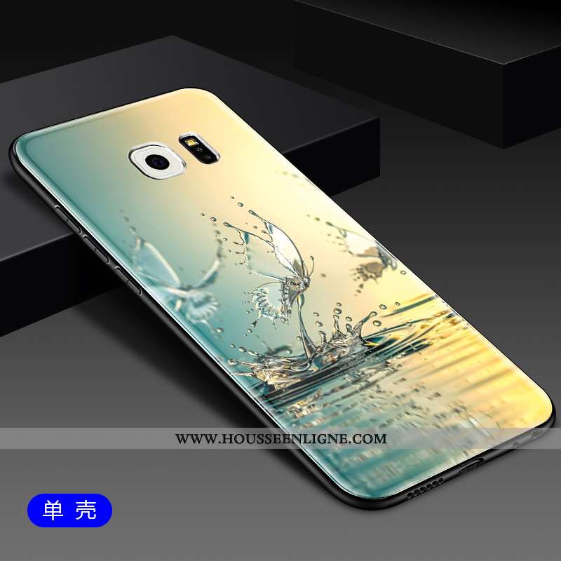 Coque Samsung Galaxy S6 Verre Personnalité Étui Tout Compris Incassable Téléphone Portable Créatif B