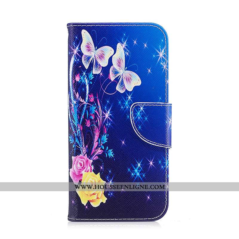 Coque Samsung Galaxy S7 Edge Protection Cuir Housse Noir Étui Peinture Téléphone Portable