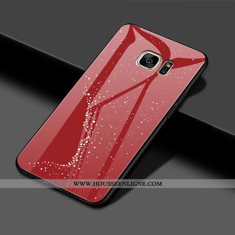 Coque Samsung Galaxy S7 Edge Tendance Légère Amoureux Charmant Étoile Personnalité Rouge
