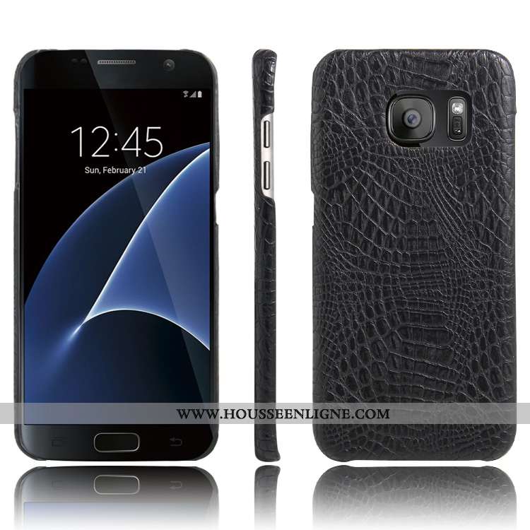 Coque Samsung Galaxy S7 Protection Étoile Noir Téléphone Portable Difficile Étui