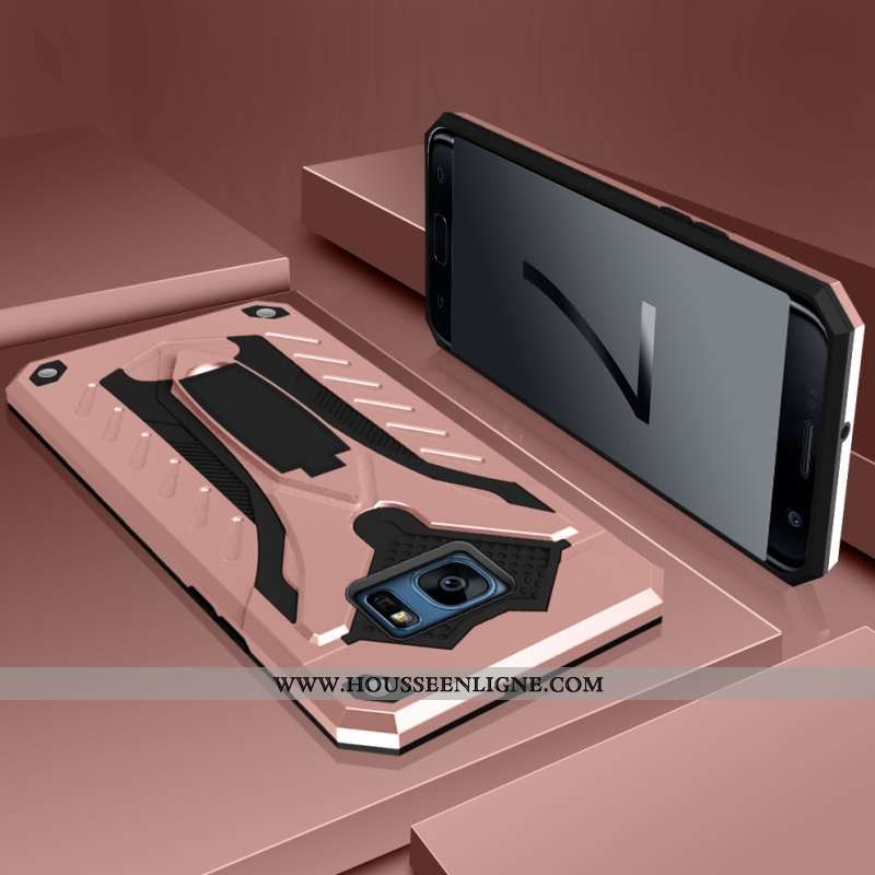 Coque Samsung Galaxy S7 Protection Étoile Tout Compris Étui Incassable Téléphone Portable Rouge