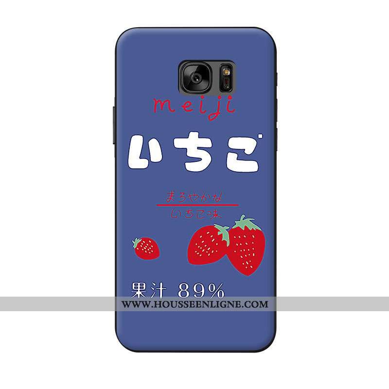 Coque Samsung Galaxy S7 Tendance Personnalité Téléphone Portable Étoile Net Rouge Blanc Blanche