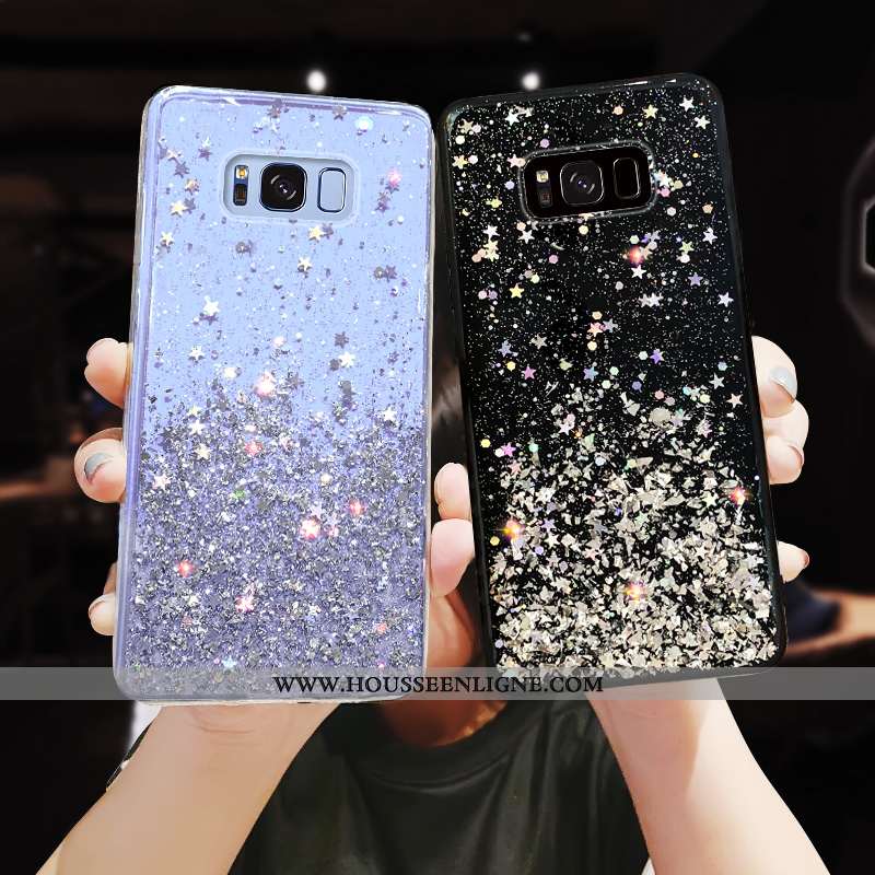 Coque Samsung Galaxy S8+ Créatif Fluide Doux Étoile Tout Compris Personnalité Transparent Blanche