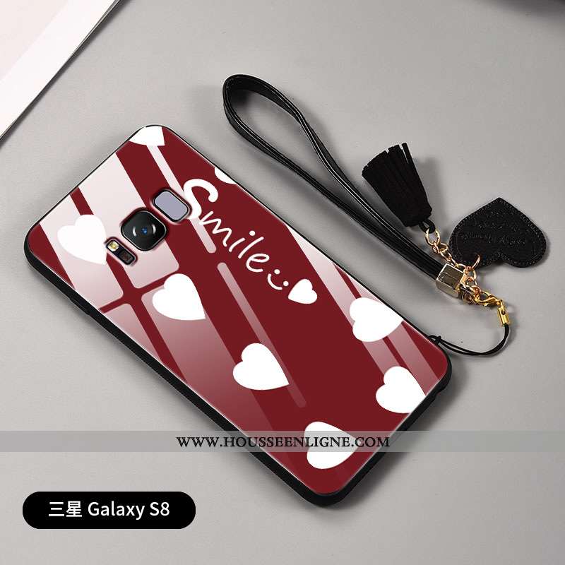Coque Samsung Galaxy S8 Légère Fluide Doux Blanc Téléphone Portable Étoile Personnalité Net Rouge Bl