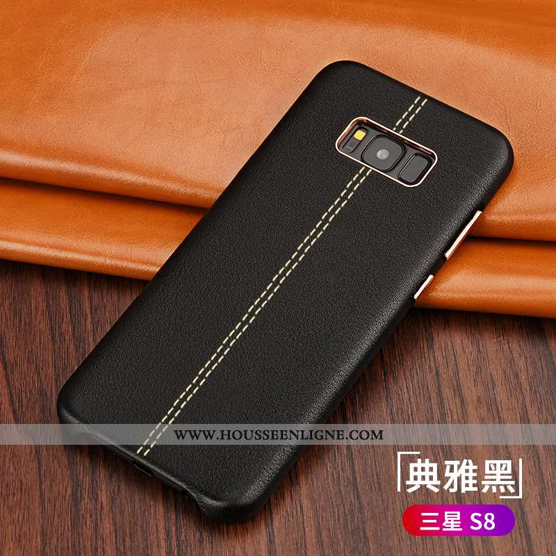 Coque Samsung Galaxy S8 Tendance Légère Nouveau Protection Luxe Téléphone Portable Noir