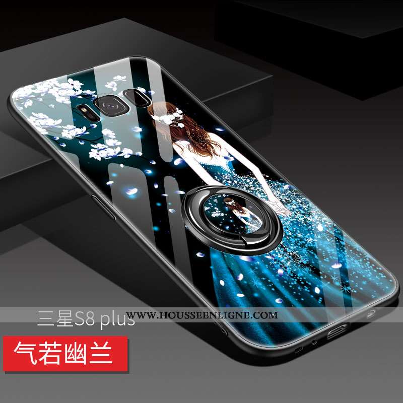 Coque Samsung Galaxy S8+ Verre Personnalité Difficile Tout Compris Noir Magnétisme