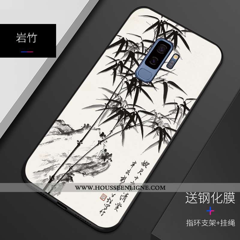 Coque Samsung Galaxy S9+ Protection Personnalité Téléphone Portable Gaufrage Incassable Étui Silicon