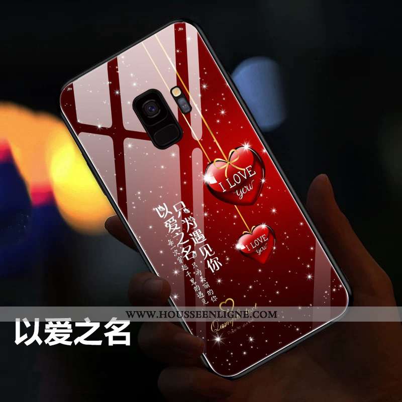 Coque Samsung Galaxy S9 Silicone Protection Étui Personnalité Légère Ultra Créatif Rouge