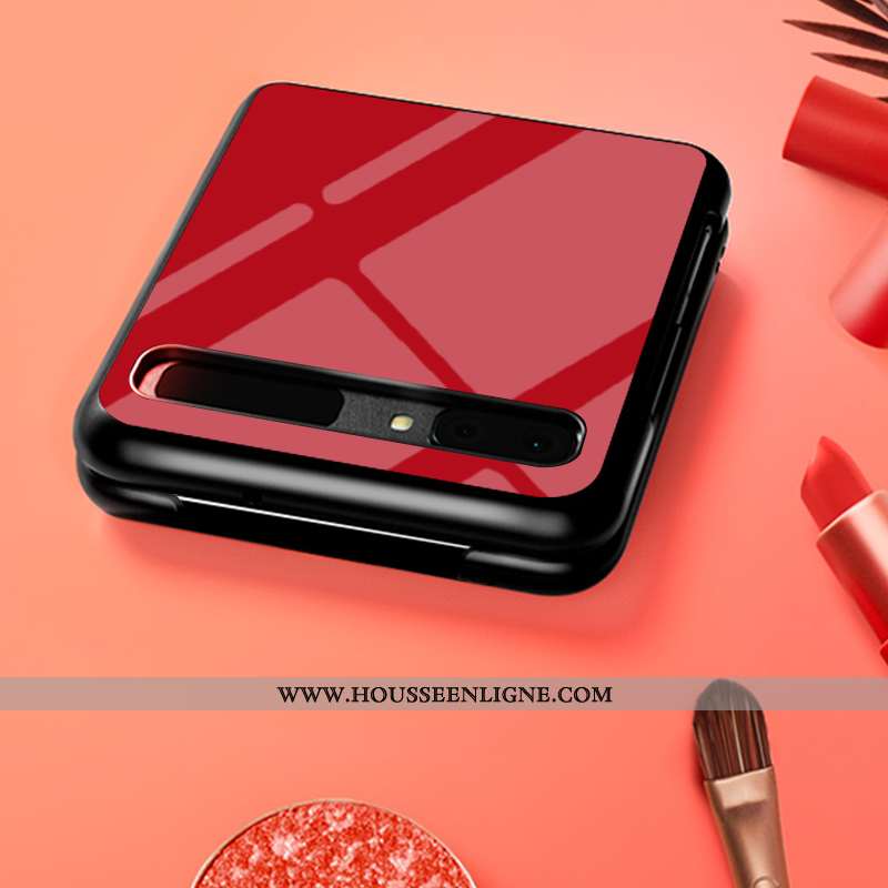 Coque Samsung Z Flip Créatif Dessin Animé Difficile Personnalisé Rouge Mode Téléphone Portable