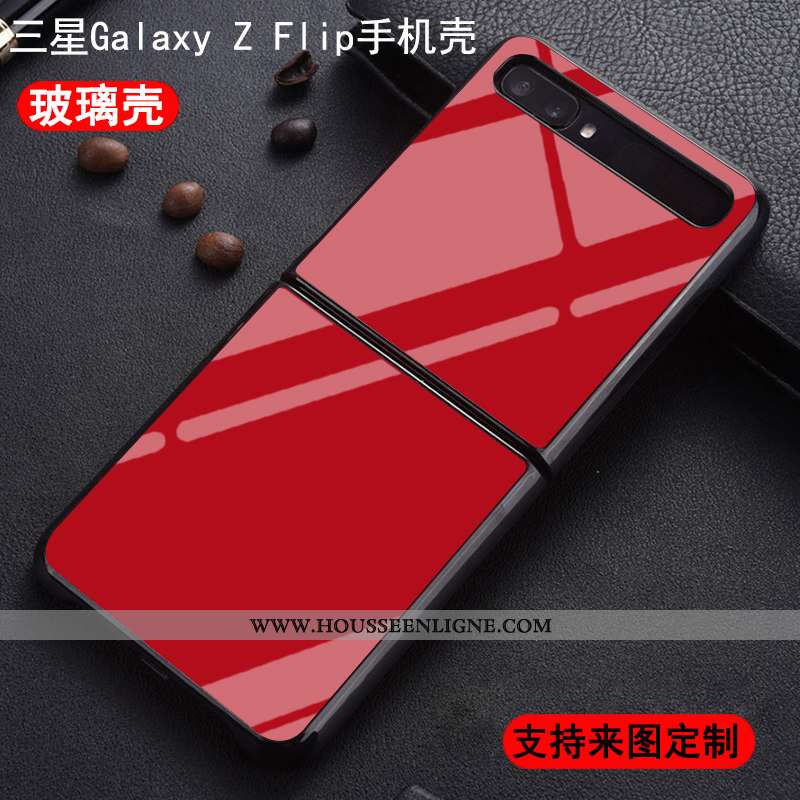 Coque Samsung Z Flip Créatif Dessin Animé Difficile Personnalisé Rouge Mode Téléphone Portable