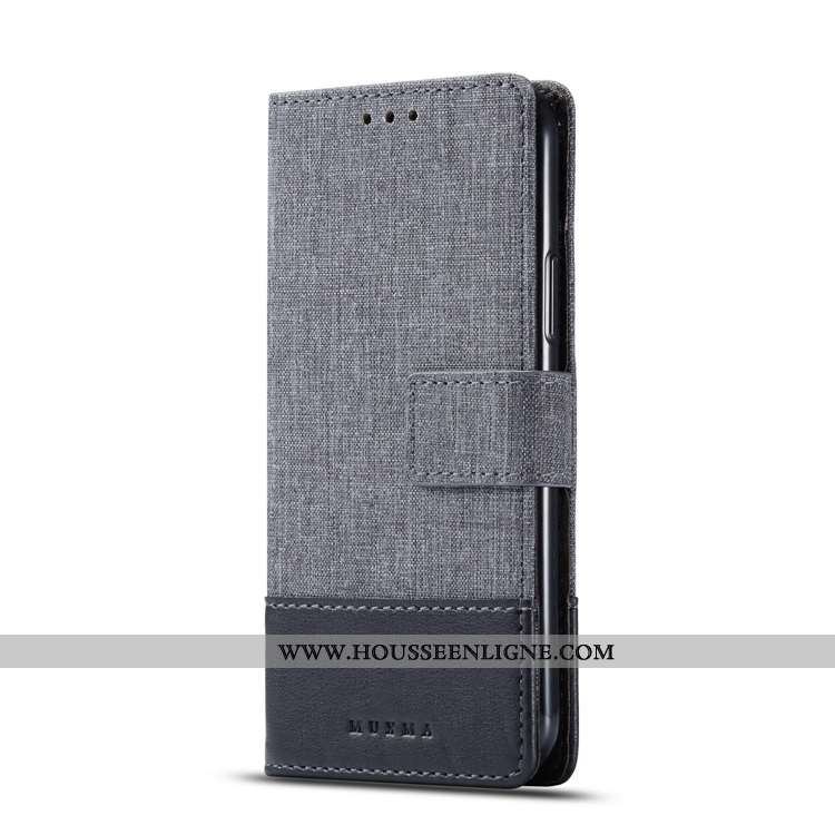 Coque Sony Xperia 10 Plus Cuir Modèle Fleurie Housse Gris Carte Étui