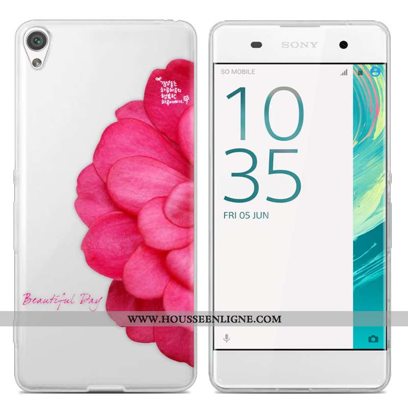 Coque Sony Xperia Xa Tendance Transparent Téléphone Portable Peinture Étui Incassable Créatif Rose
