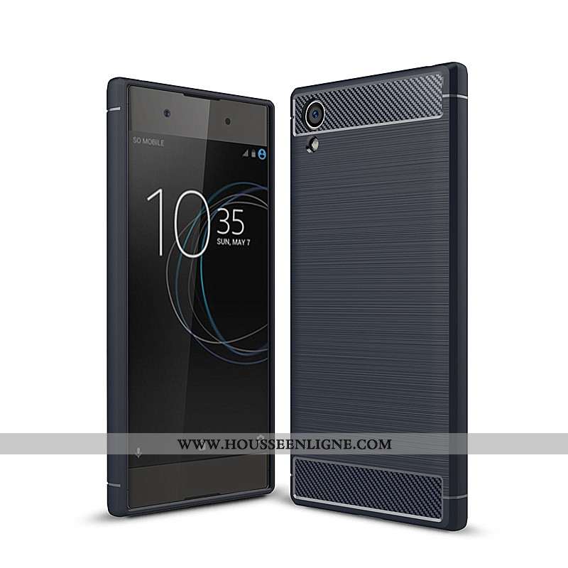 Coque Sony Xperia Xa1 Plus Fluide Doux Mode Tout Compris Fibre Simple Téléphone Portable Noir