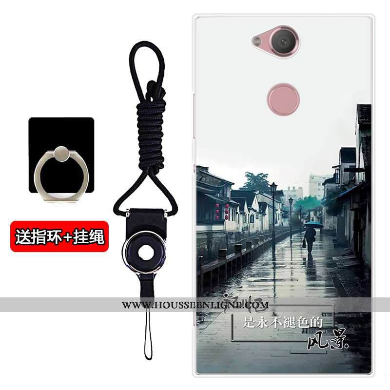 Coque Sony Xperia Xa2 Fluide Doux Mode Téléphone Portable Noir Tout Compris Incassable