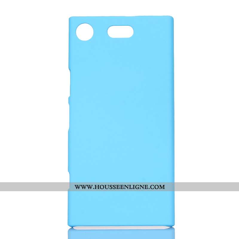 Coque Sony Xperia Xz1 Compact Protection Délavé En Daim Téléphone Portable Étui Bleu Difficile