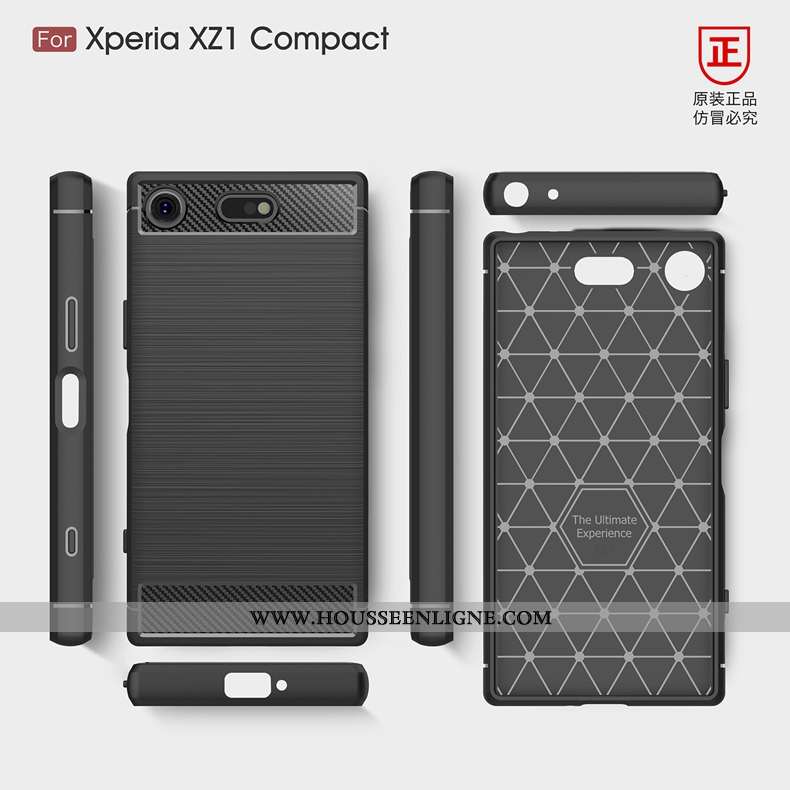 Coque Sony Xperia Xz1 Compact Protection Modèle Fleurie Fibre Silicone Téléphone Portable Incassable
