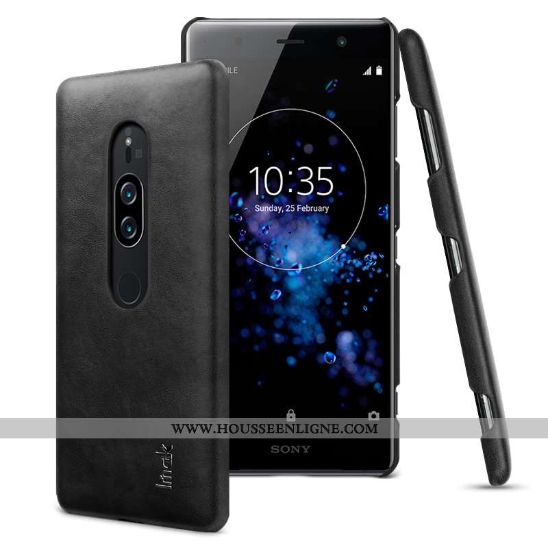 Coque Sony Xperia Xz2 Premium Protection Cuir Business Téléphone Portable Étui Nouveau Noir