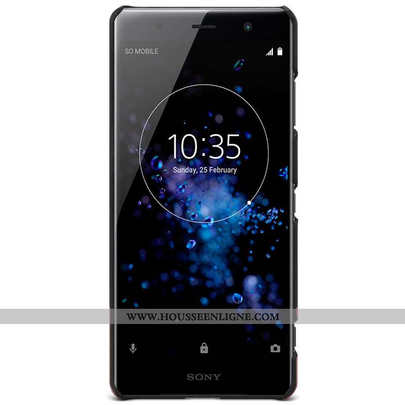 Coque Sony Xperia Xz2 Premium Protection Cuir Business Téléphone Portable Étui Nouveau Noir