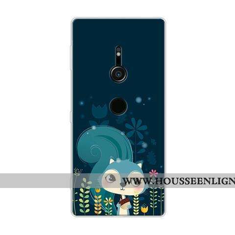 Coque Sony Xperia Xz2 Protection Dessin Animé Noir Tout Compris Téléphone Portable Fluide Doux
