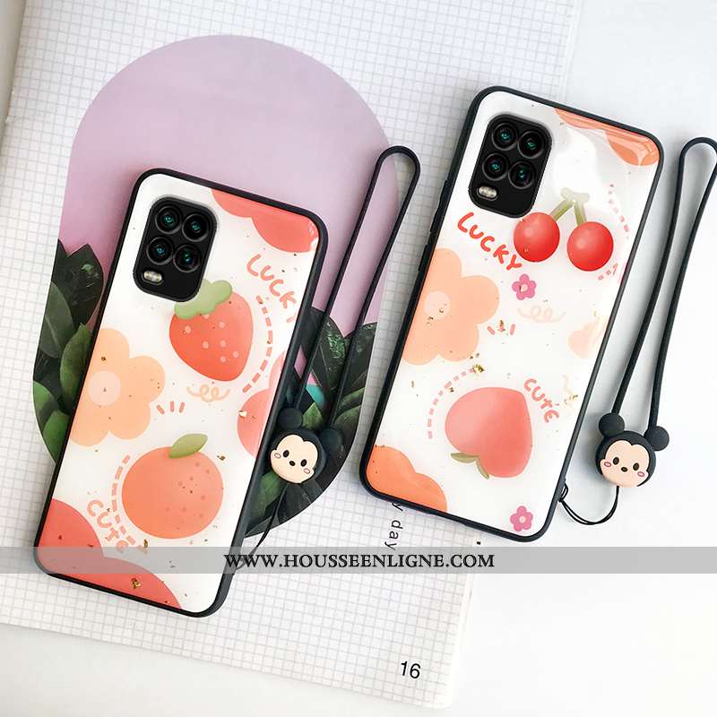 Coque Xiaomi Mi 10 Lite Protection Personnalité Personnalisé Orange Jeunesse Fruit Or