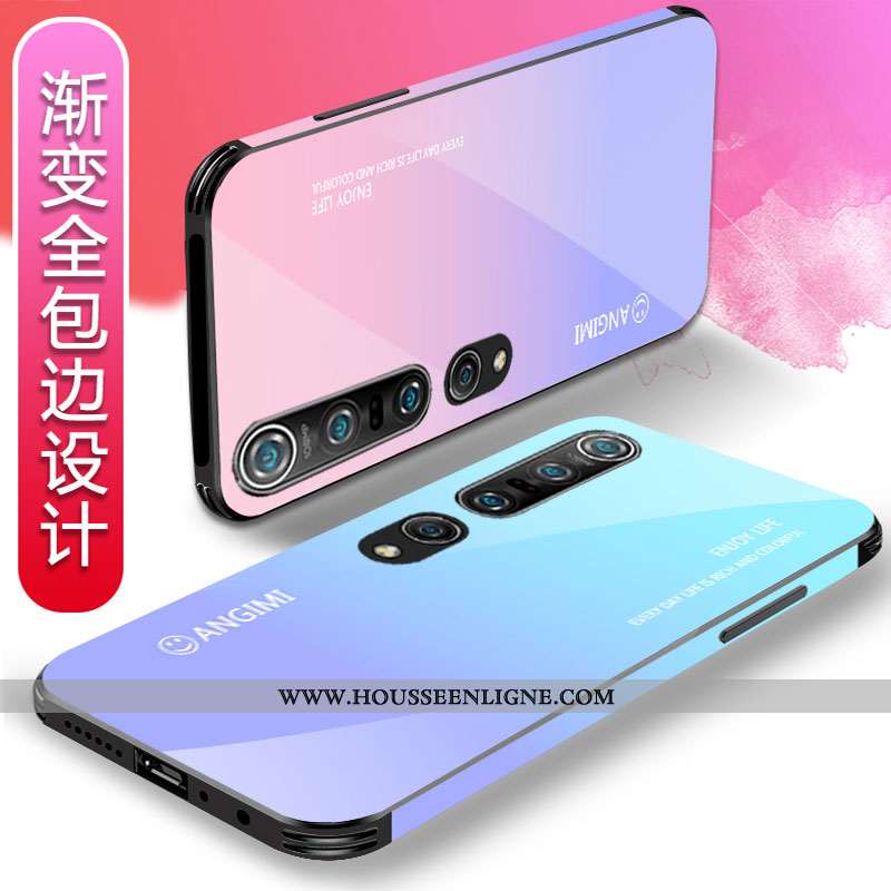 Coque Xiaomi Mi 10 Pro Personnalité Créatif Étui Tendance Téléphone Portable Silicone Bleu