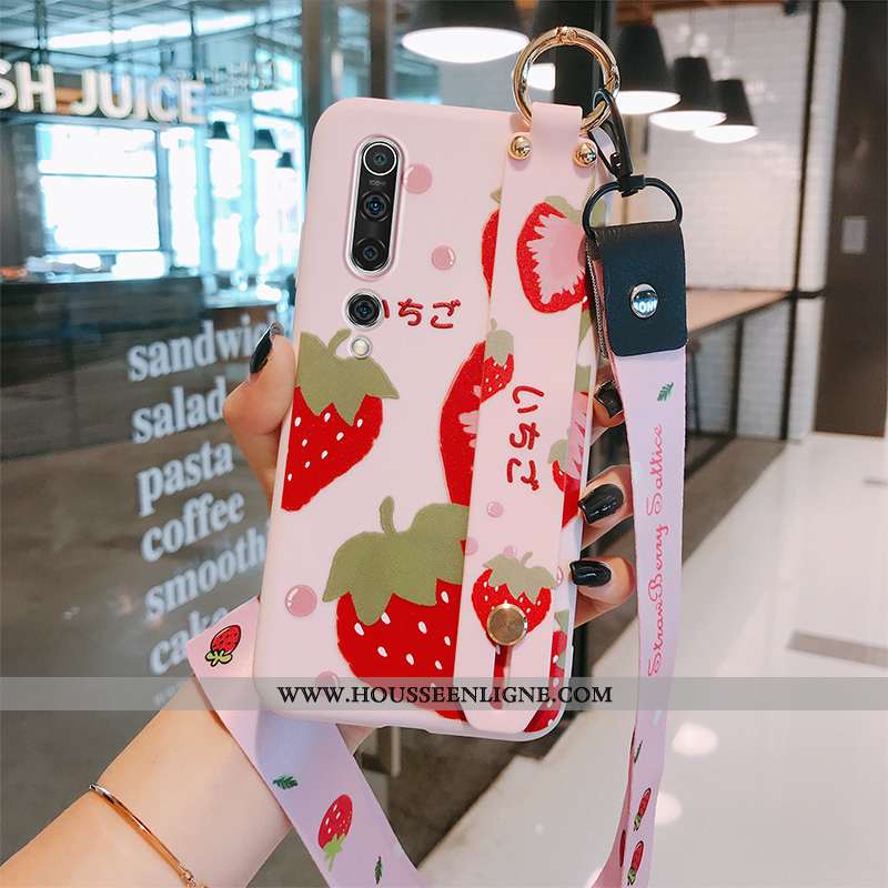 Coque Xiaomi Mi 10 Protection Ornements Suspendus Nouveau Fruit Vent Silicone Incassable Jaune