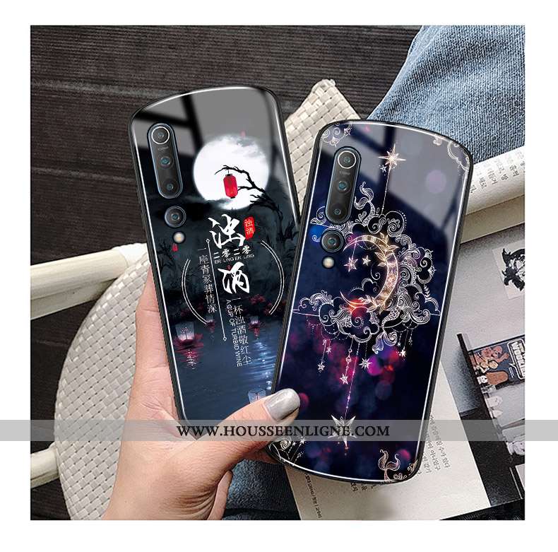 Coque Xiaomi Mi 10 Tendance Protection Incassable Luxe Petit Nouveau Étoile Noir