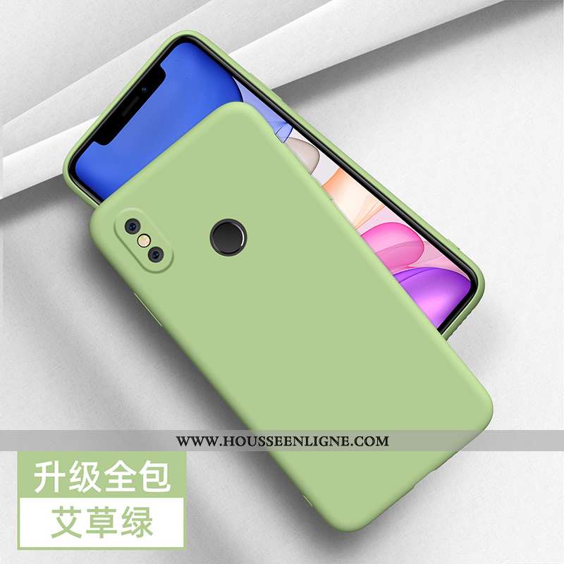 Coque Xiaomi Mi 8 Créatif Tendance Personnalité Vert Légère Silicone Tout Compris Turquoise
