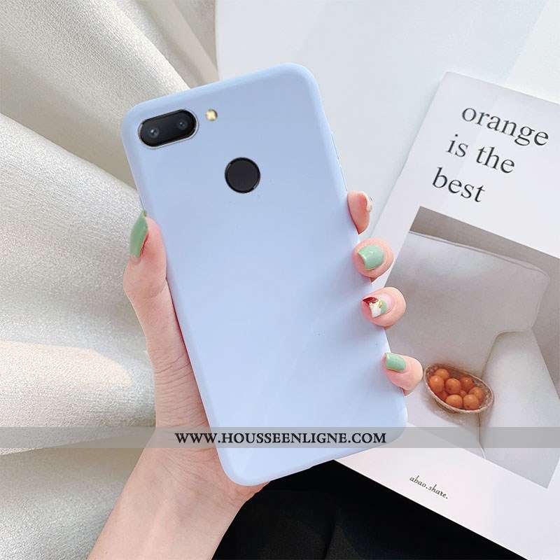 Coque Xiaomi Mi 8 Lite Cuir Étui Téléphone Portable Jaune Couleur Unie Jeunesse Petit