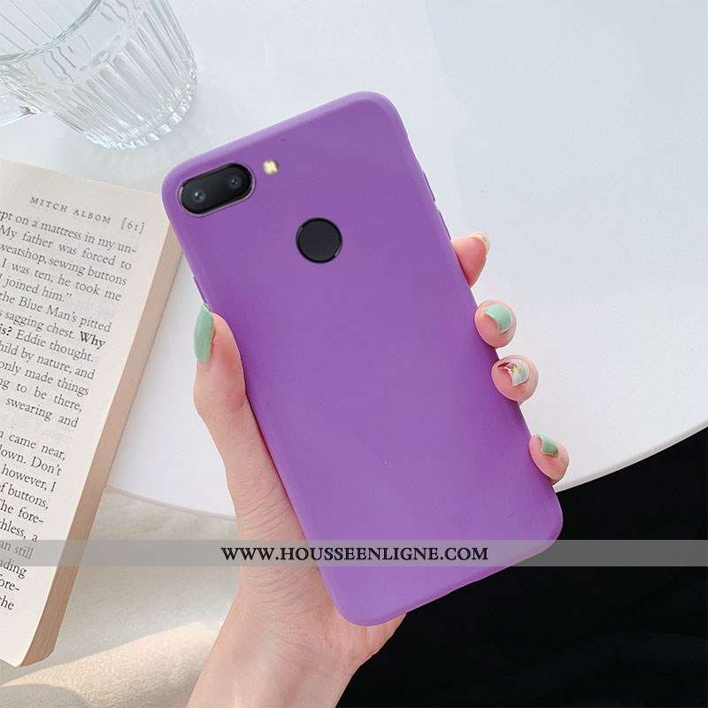 Coque Xiaomi Mi 8 Lite Cuir Étui Téléphone Portable Jaune Couleur Unie Jeunesse Petit