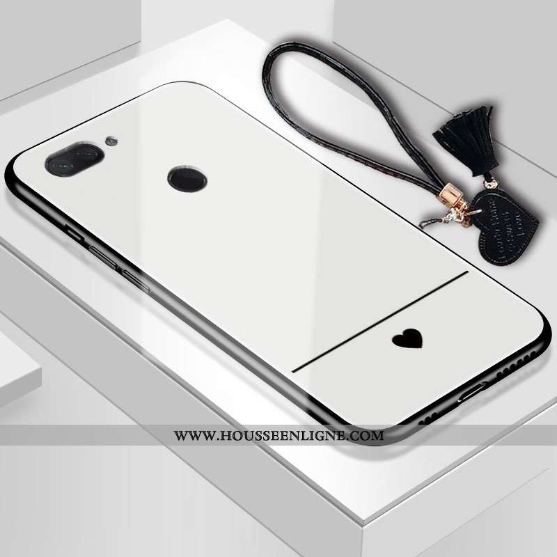 Coque Xiaomi Mi 8 Lite Fluide Doux Protection Art Étui Amour Tout Compris Tempérer Blanche