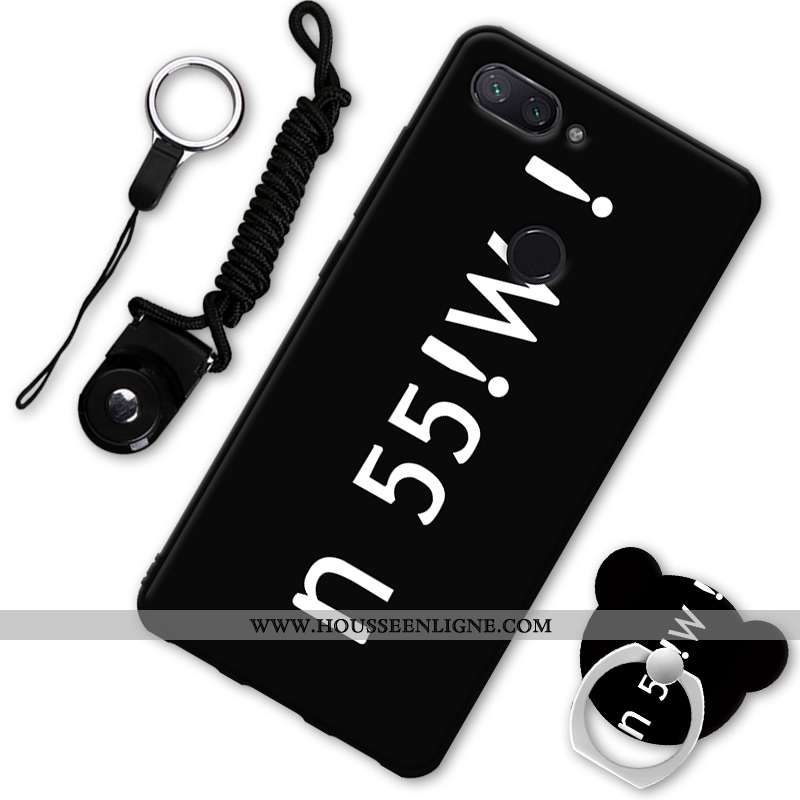Coque Xiaomi Mi 8 Lite Fluide Doux Protection Téléphone Portable Petit Étui Noir Incassable