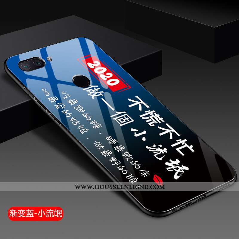 Coque Xiaomi Mi 8 Lite Fluide Doux Protection Téléphone Portable Petit Étui Tout Compris Bleu
