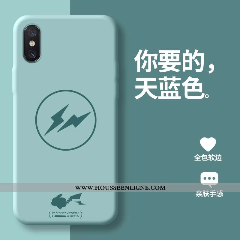 Coque Xiaomi Mi 8 Pro Cuir Modèle Fleurie Téléphone Portable Étui Silicone Vent Nouveau Turquoise