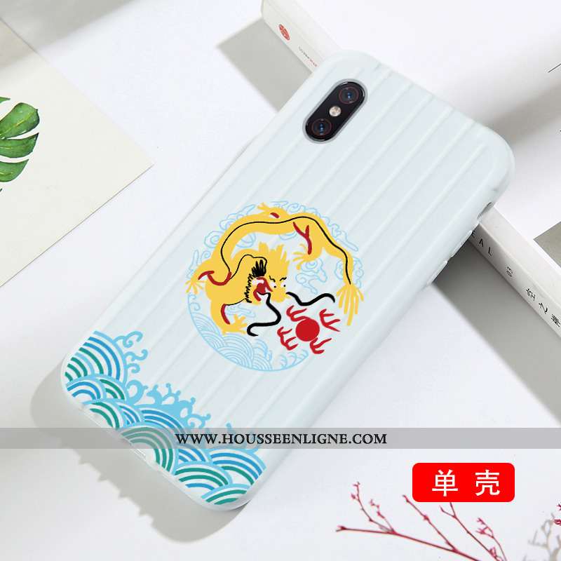 Coque Xiaomi Mi 8 Pro Modèle Fleurie Fluide Doux Vert Incassable Net Rouge Téléphone Portable Simple