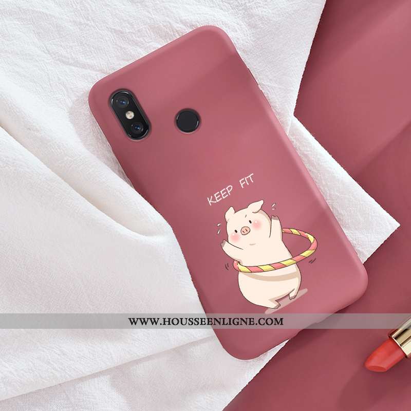 Coque Xiaomi Mi 8 Silicone Protection Incassable Charmant Jeunesse Net Rouge Amoureux