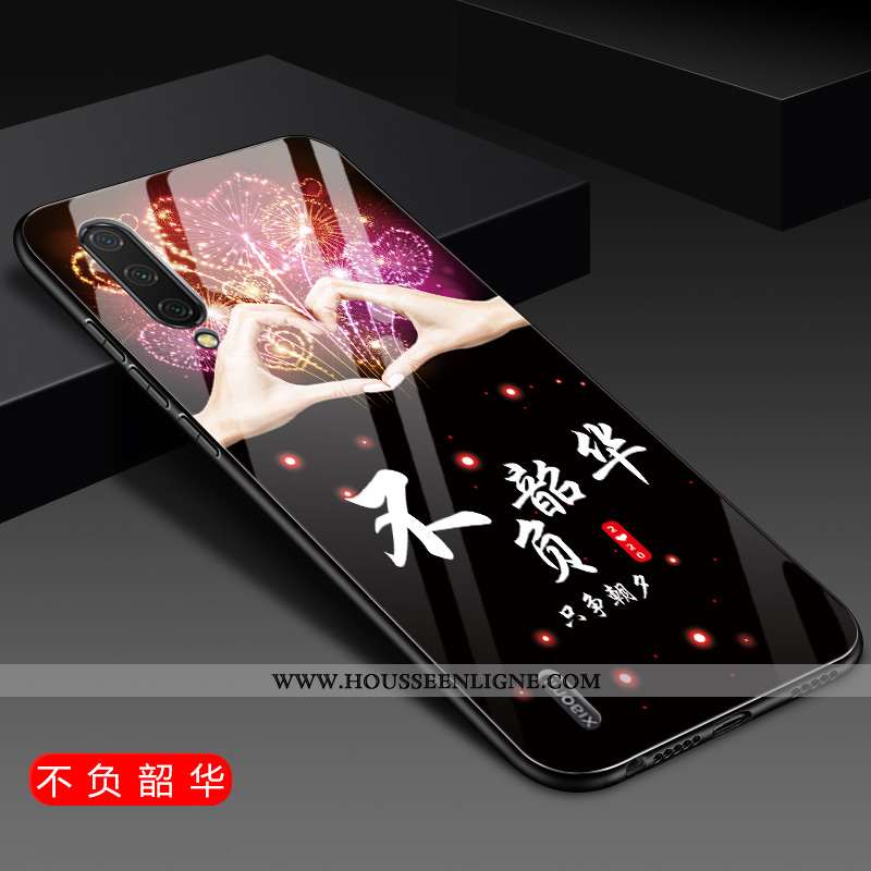 Coque Xiaomi Mi 9 Protection Verre Nouveau Téléphone Portable Silicone Personnalité Incassable Bleu