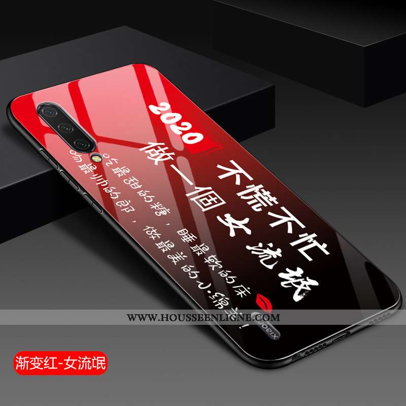 Coque Xiaomi Mi 9 Protection Verre Nouveau Téléphone Portable Silicone Personnalité Incassable Bleu
