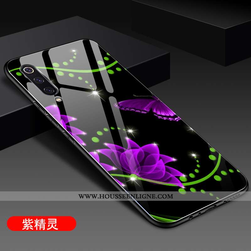 Coque Xiaomi Mi 9 Se Ultra Légère Fluide Doux Téléphone Portable Verre Nouveau Protection Violet
