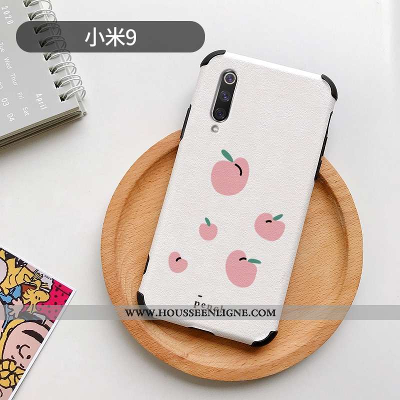 Coque Xiaomi Mi 9 Silicone Protection Personnalité Modèle Fleurie Soie Mulberry Rose Incassable