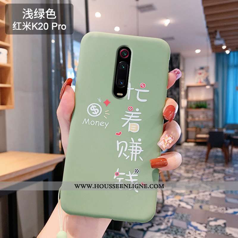 Coque Xiaomi Mi 9t Charmant Fluide Doux Rouge Amoureux Téléphone Portable Incassable Verte
