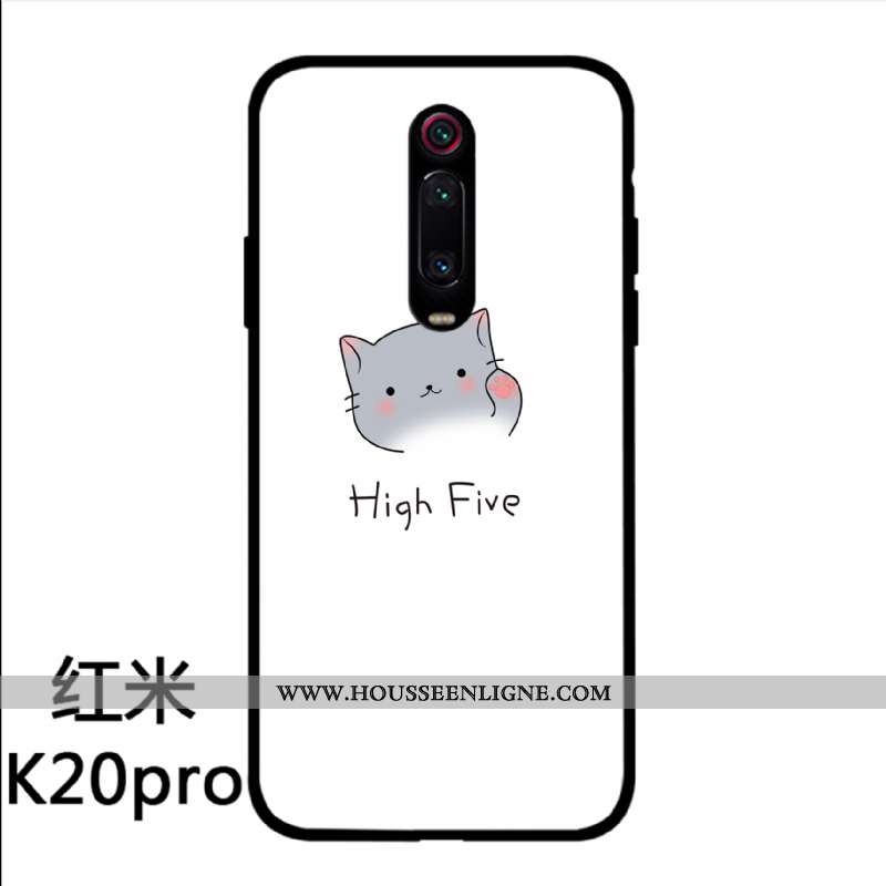Coque Xiaomi Mi 9t Pro Charmant Silicone Téléphone Portable Verre Amoureux Étui Personnalité Blanche