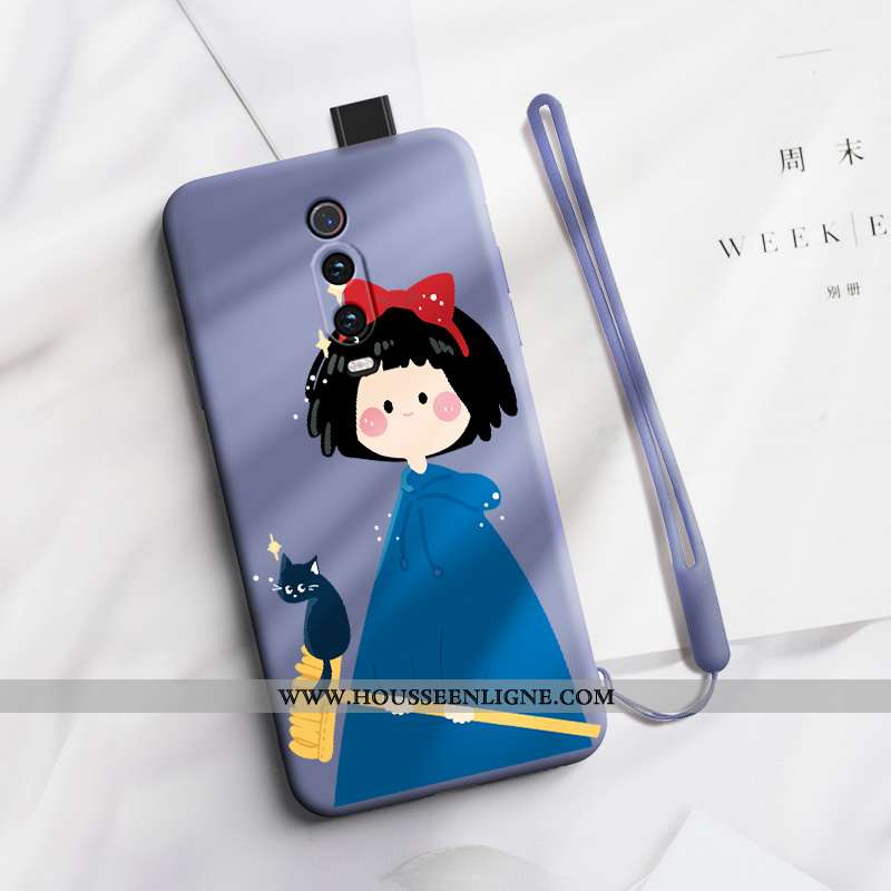 Coque Xiaomi Mi 9t Pro Créatif Dessin Animé Silicone Nouveau Art Petit Téléphone Portable Bleu