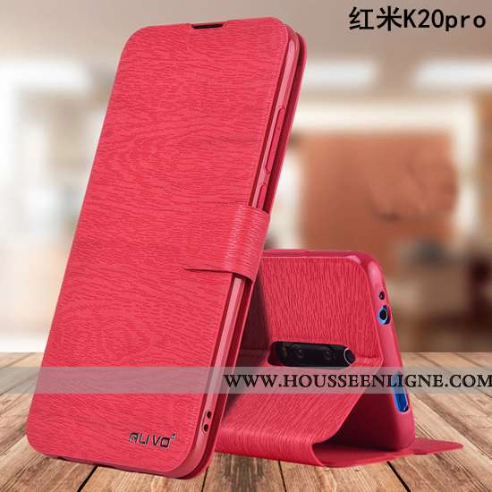 Coque Xiaomi Mi 9t Pro Protection Cuir Téléphone Portable Tout Compris Étui Incassable Rouge