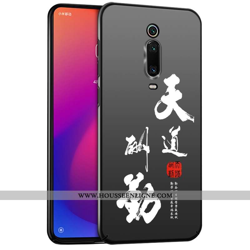 Coque Xiaomi Mi 9t Ultra Légère Rouge Difficile Téléphone Portable Noir Personnalisé