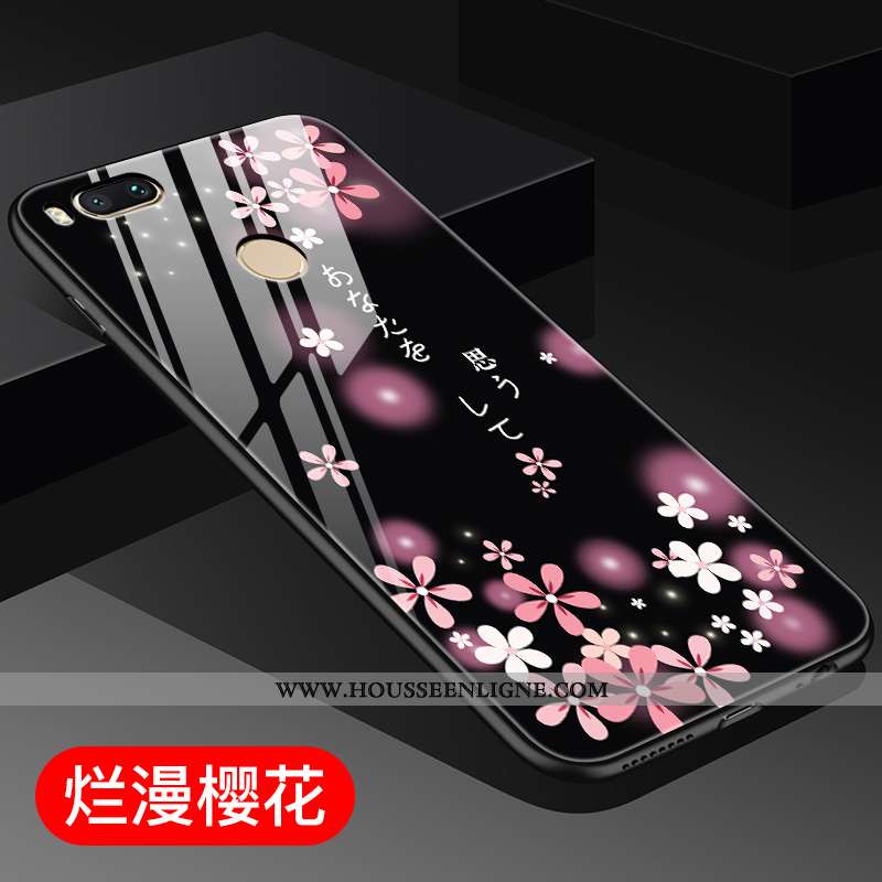 Coque Xiaomi Mi A1 Créatif Tendance Verre Net Rouge Miroir Tout Compris Violet