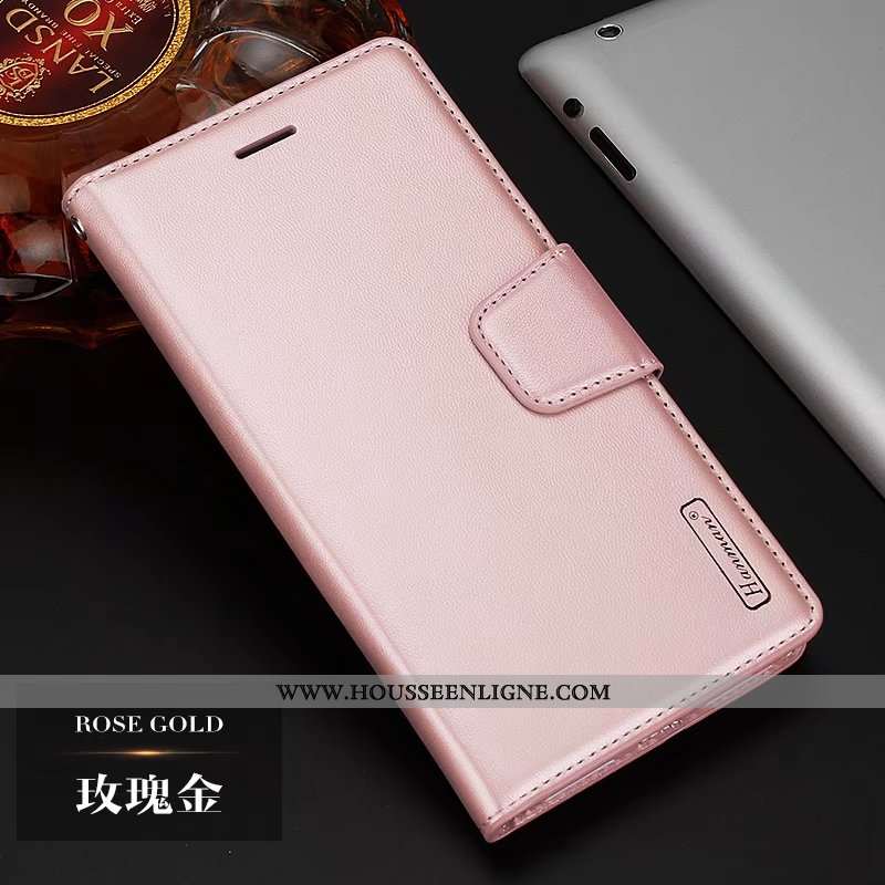 Coque Xiaomi Mi A1 Cuir Véritable Cuir Protection Rose Fluide Doux Téléphone Portable Étui