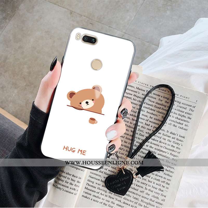 Coque Xiaomi Mi A1 Dessin Animé Protection Téléphone Portable Petit Tout Compris Ours Blanche