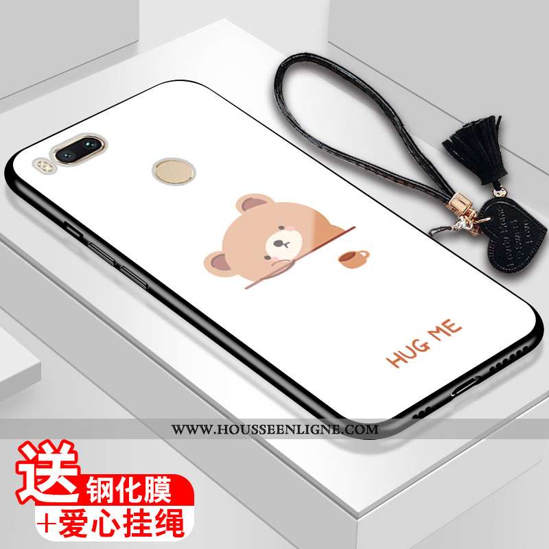 Coque Xiaomi Mi A1 Dessin Animé Protection Téléphone Portable Petit Tout Compris Ours Blanche
